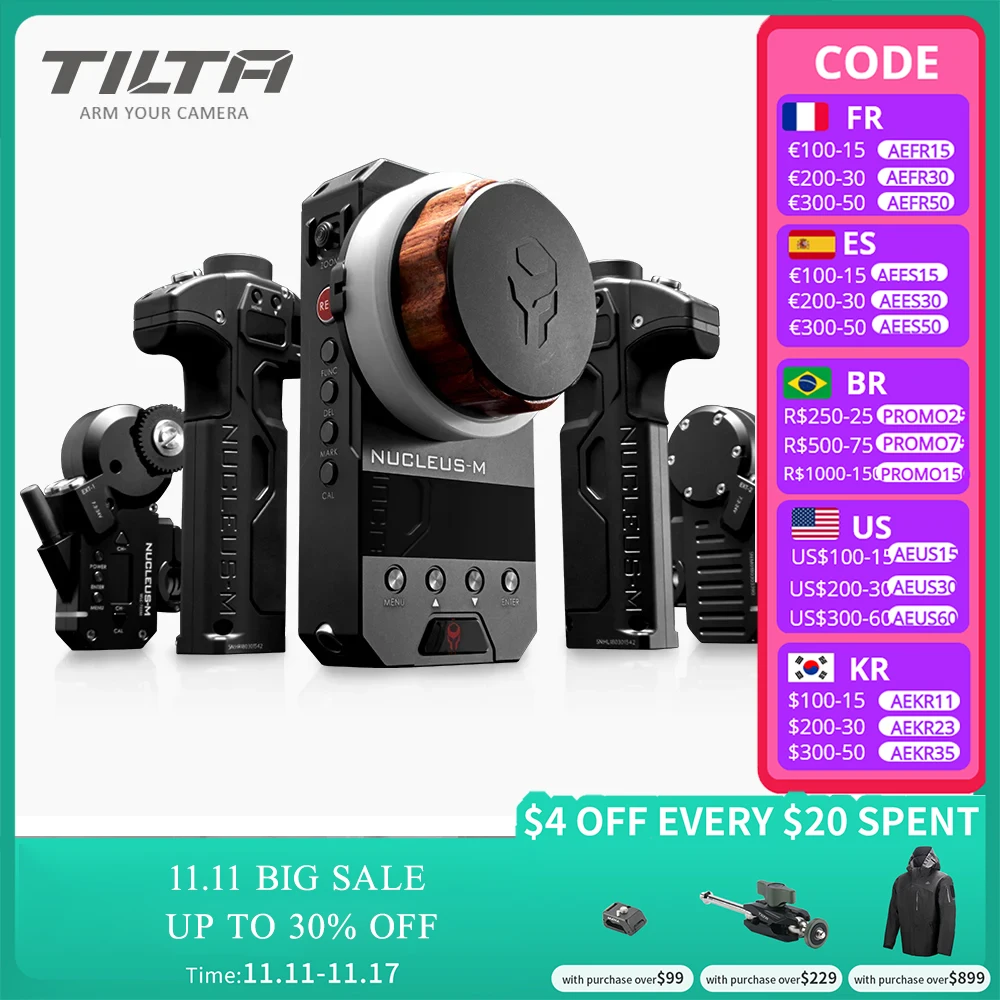 Tilta Wlc-T03 Nucleus-M Wireless Segui Il Sistema Di Controllo Dell'Obiettivo Con Messa A Fuoco Nucleus M Per Giunto Cardanico A 3 Assi Per Tilta Ross