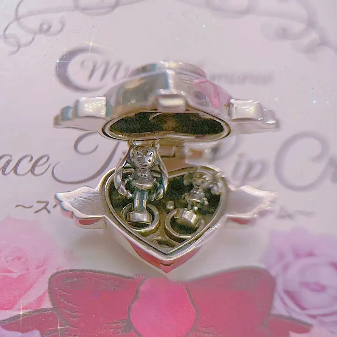 925 Sterling Silver Anime Sailor Moon Cosmic Heart Compact Polly Pocket Charm Bead Con 2 Bambole Per Pandora Bracciale Collection