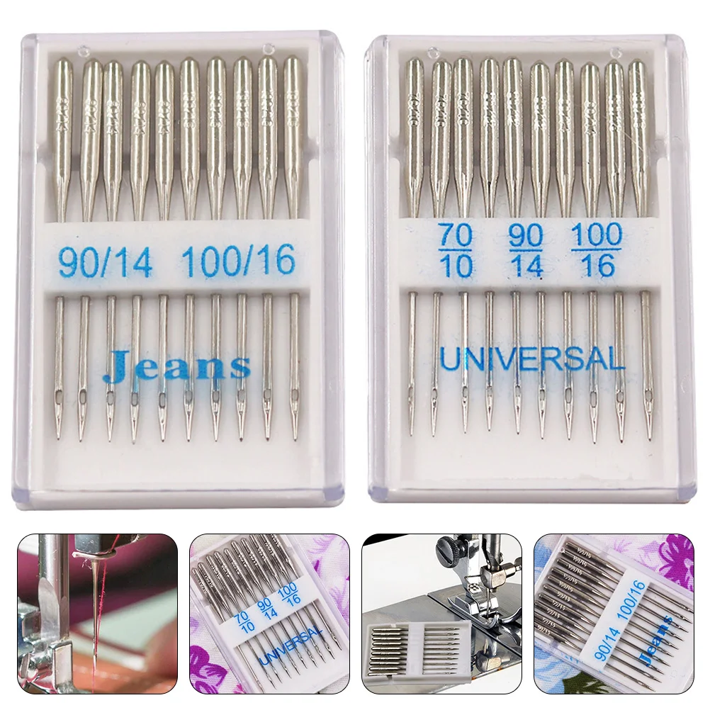 2 Scatole Accessori Per Macchine Da Cucire Aghi Quilting Machines Household Stiching Home Sostituzione Acciaio Inossidabile
