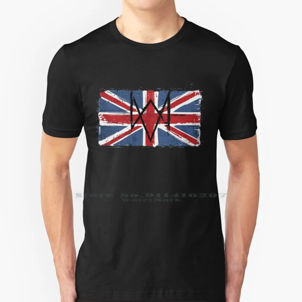 Watch Dogs Legion Uk Flag Fox Color T Shirt 100% Puro Cotone Watchdogs Legion Watchdogslegion Ps4 Xbox Gaming Fox London