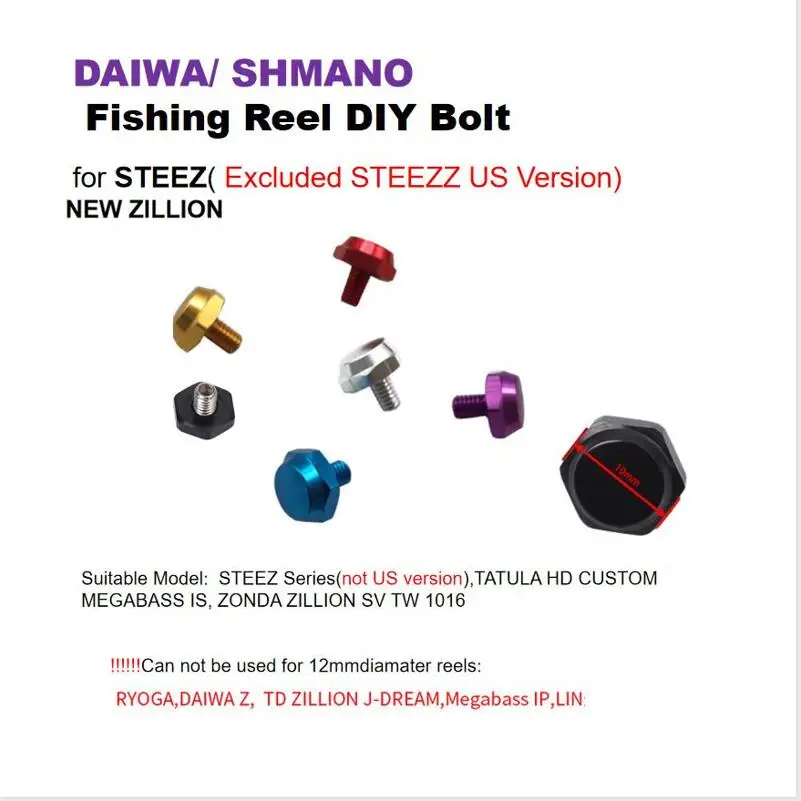 Baitcasting Mulinello Da Pesca Bulloni Sostituzione Parti Fai Da Te Vite Bullone Per Shimano Daiwa Bc Reel Steez / New Zillion Tatula Hd Custom