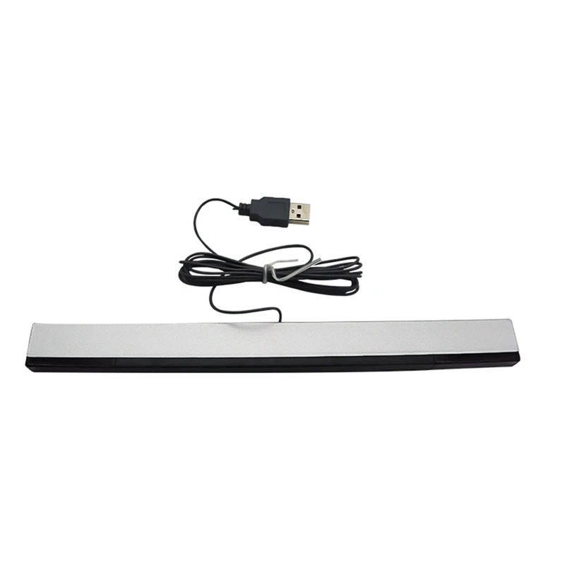 Per Wii Sensor Bar Silver Sensor Bar Sensore Di Plastica Bar Ricevitori Cablati Ir Signal Ray Usb Plug Sostituzione Per Nitendo Remote