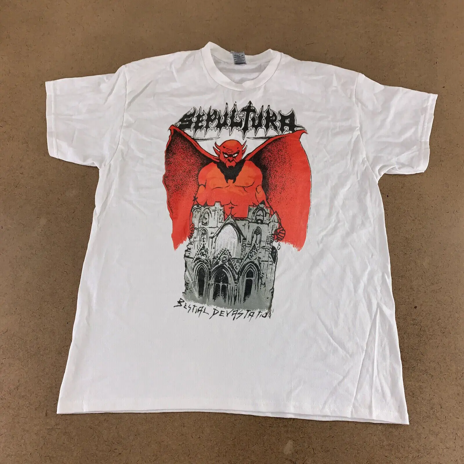 Vintage Sepultura Bestial Scration Album Shirt U2320 Maniche Lunghe