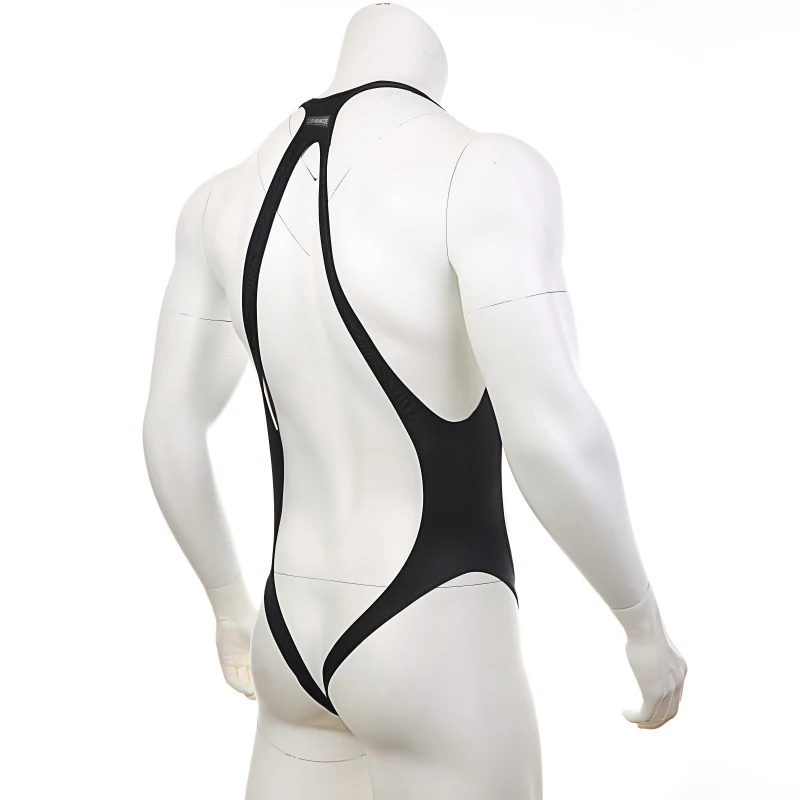 Clever-Menmode Uomini Sexy Open Butt Body Lingerie Mankini Body Sexy Tuta Wrestling Strap Costume Gay Shaper Erotico