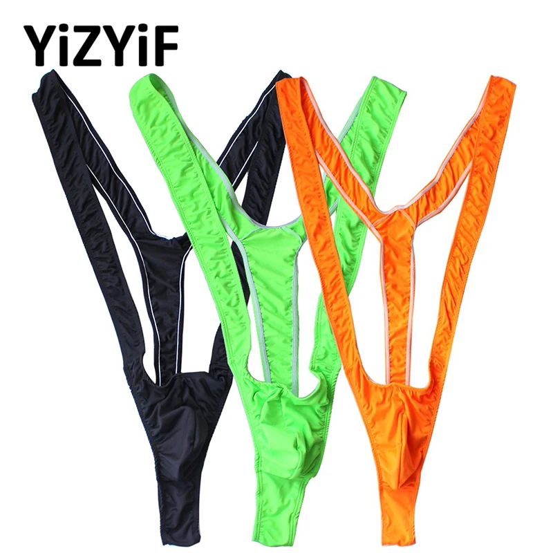 Costumi Da Bagno Uomo Mankini Perizoma Uomo Fluoro Costume Da Bagno Stretch Costume Da Bagno Sexy Lingerie Gay Men Underwear Sexy Mens Mankini