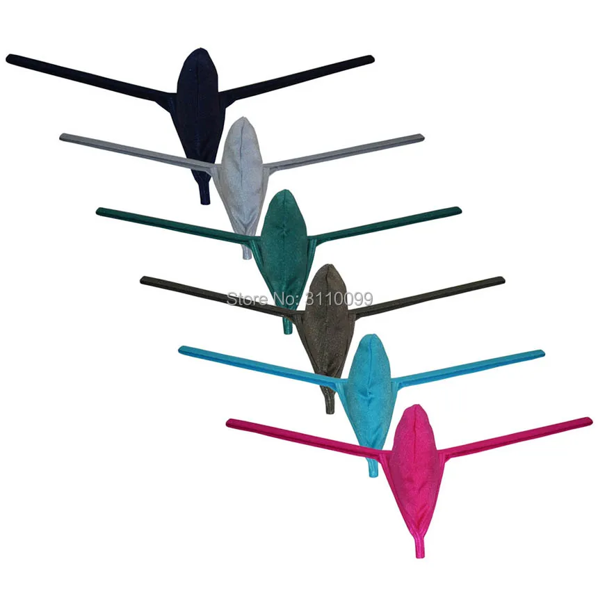 Colore Puro Degli Uomini Di Morbido Ventilare Liscia Del Sacchetto Perizoma Glisten Bikini Mens Thong Mankini Biancheria Intima G-Stringhe Sospensorio