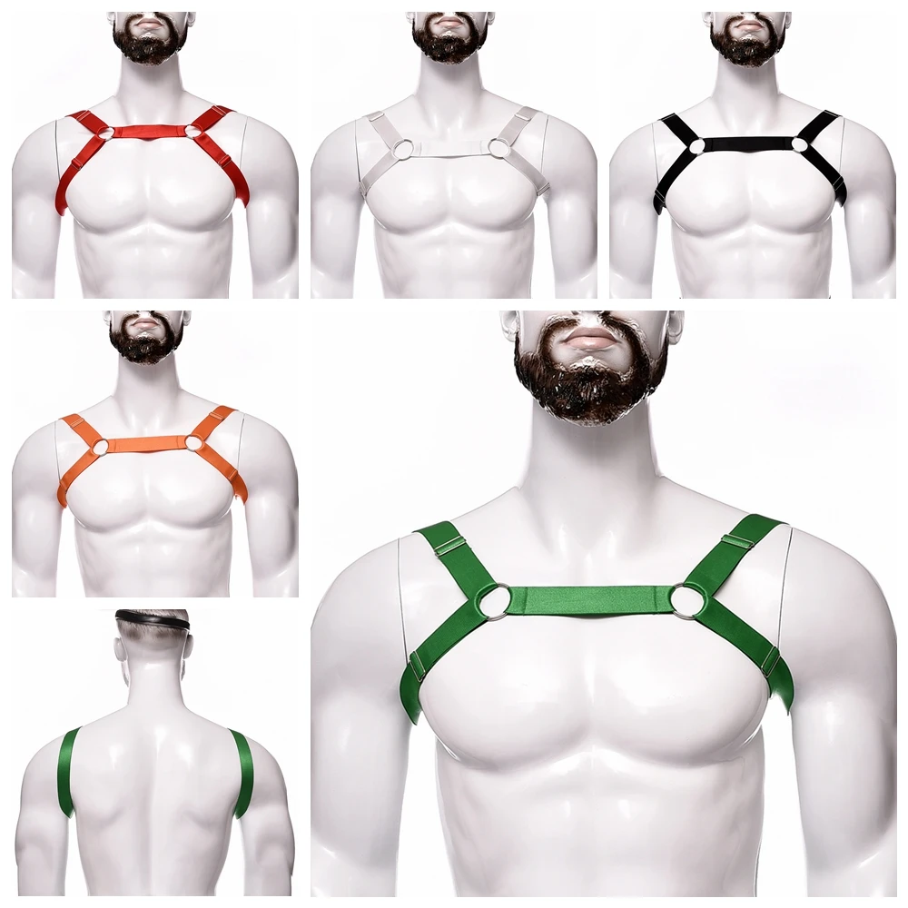 Uomini Corpo Sexy Lingerie Collo Backles Intimo Mankini Crop Top Regolabile Bondage Body Harness Cage Sexy Sospensorio Costume