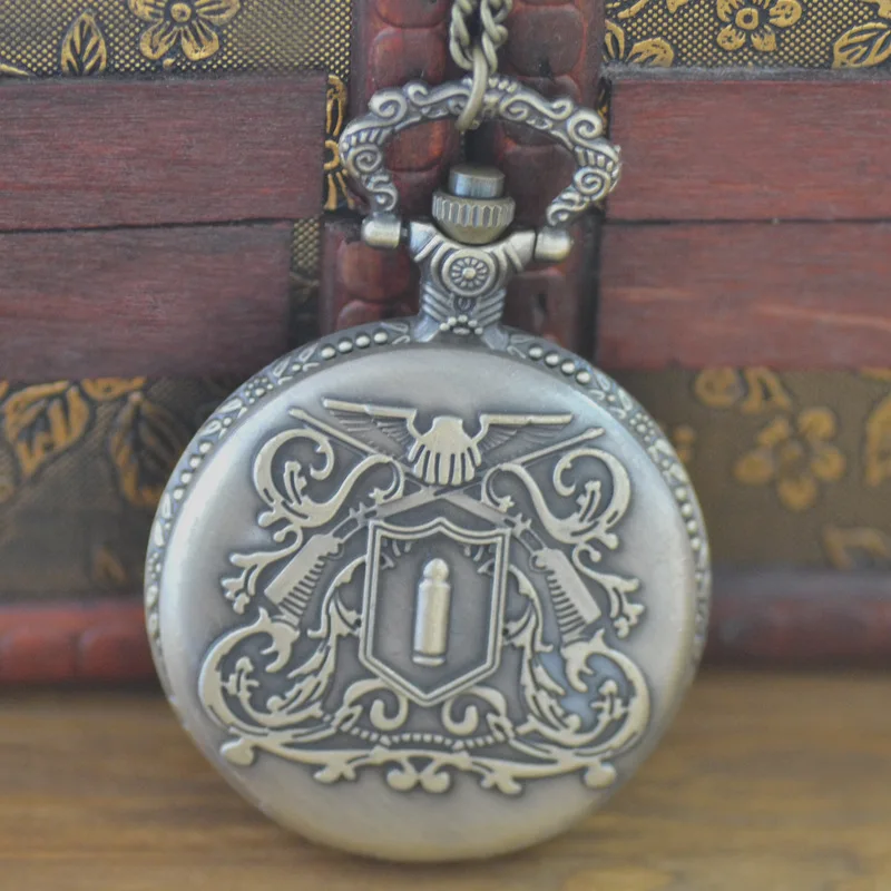 8033 Grande Orologio Da Tasca Vintage Eagle Bullet Hollow Retro Eagle Bullet Pocket Watch