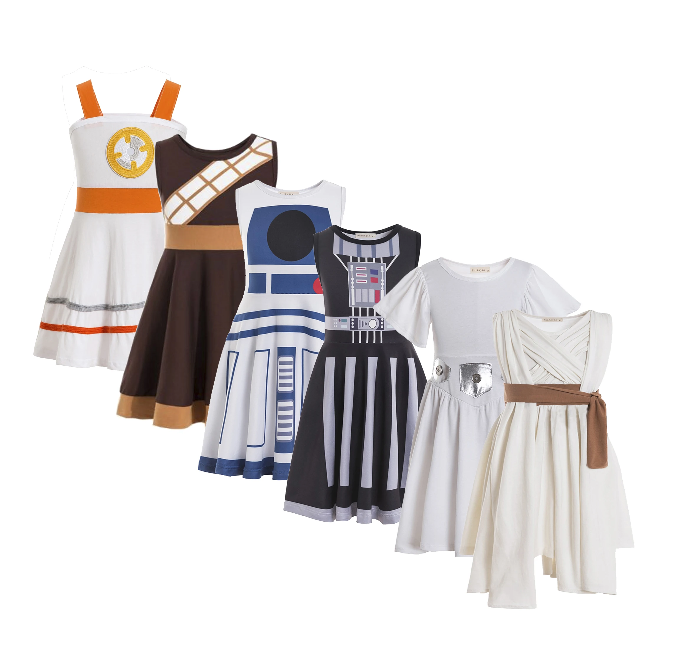 Costume Rey Costume Leia Chewbacca R2D2 Darth Vador Bb8 Bb-8 C3Po Family Halloween Costume Costumi Cosplay