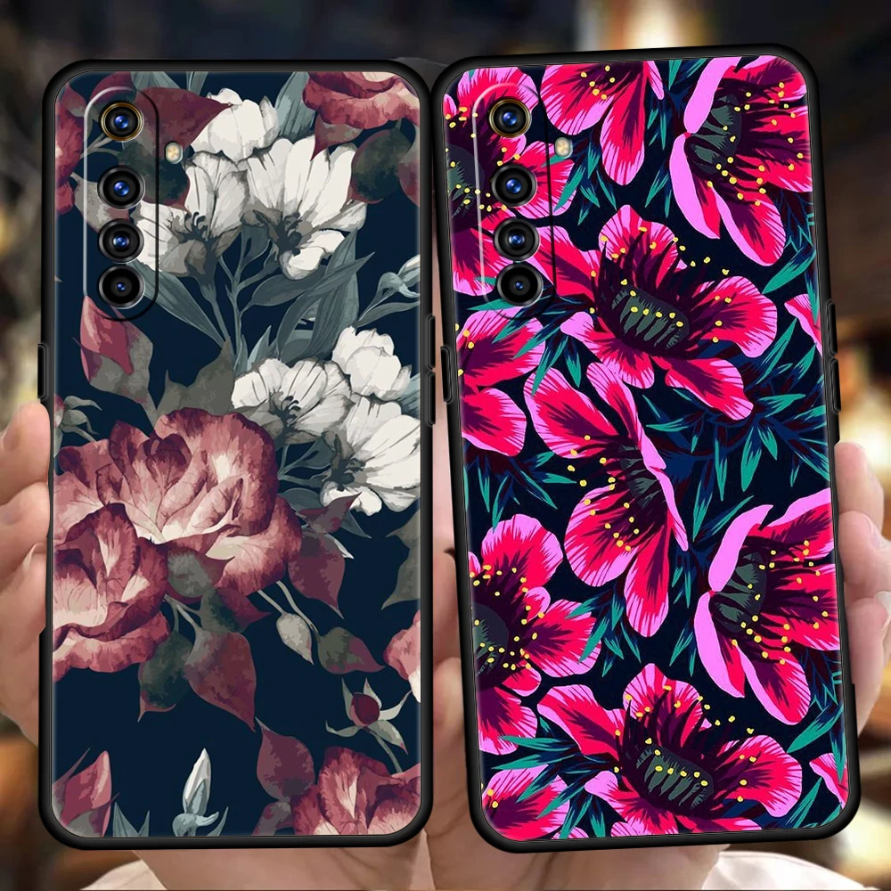 Sexy Trend Flowers Girl Silicone Morbido Per Realme 8I 9I 9 Pro Plus Gt2 Pro C3 6 7 8 Pro C21 C11 C25 Pro 5G Cover Antiurto Per Telefono