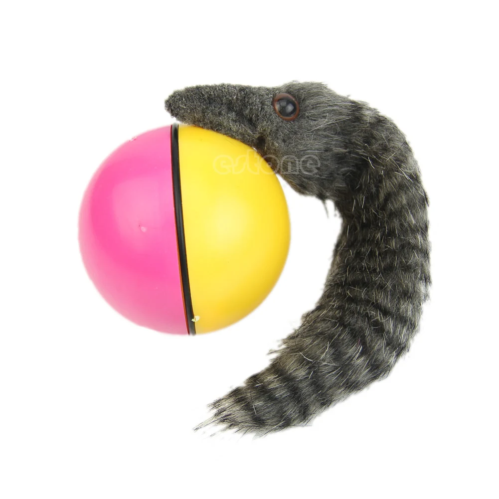 Hot Lovely Pet Dog Weasel Motorized Rolling Ball Appare Jump Moving Alive Toy 69Hf