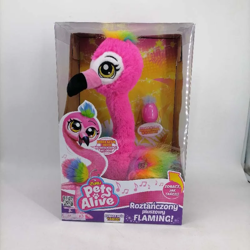 Fenicottero A Dondolo Elettrico Pet Alive Anime Music Figure Kawai Cute Pet Peluche Doll Action Figures Girl Toy Boy Gift