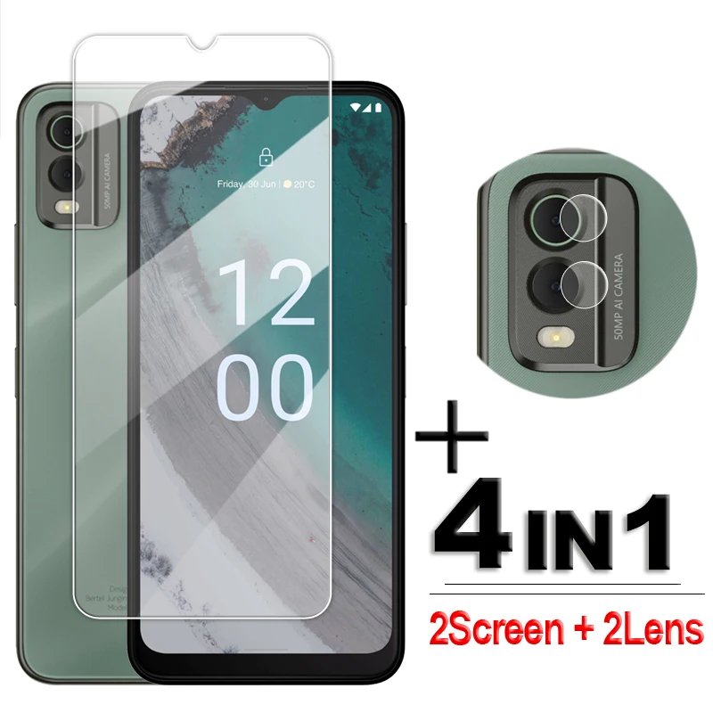 Per Nokia C32 Glass Full Glue Clear Screen Protector Per Nokia C32 4G Vetro Temperato Per Nokia C32 Lens Flim 6.5 Pollici