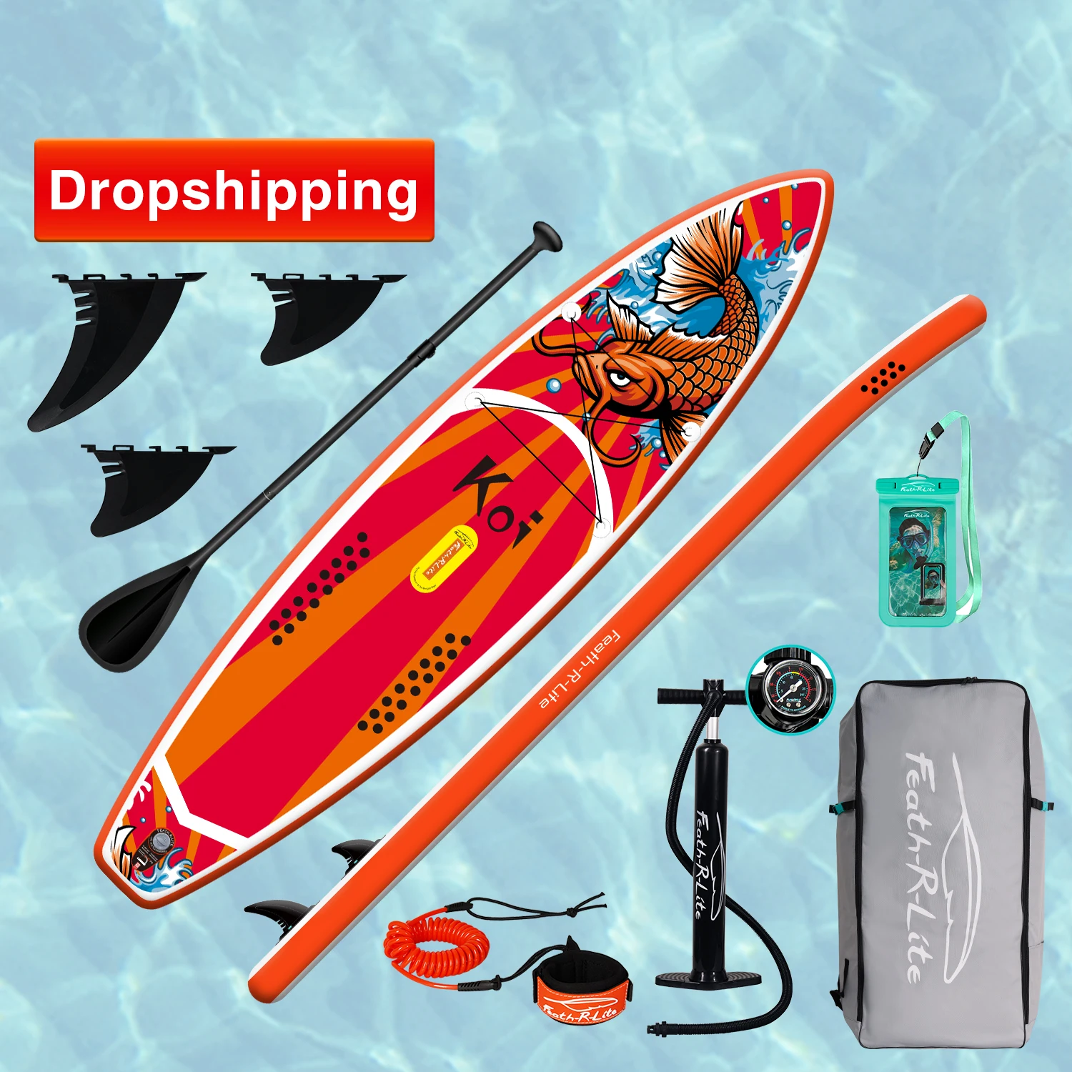 Funwater Dropshipping Oem Sup Koi Paddle Board Paddel Sup Tavole Surf Gonfiabile Tavola Da Surf Vendite Sport Acquatici Surfingboard