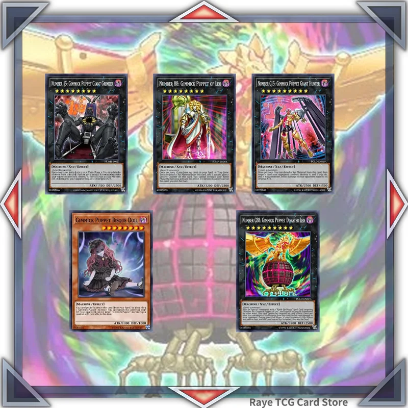 55 Pcs Gimmick Puppet Yugioh Card Game Deck Easy Play Non Original Master Duel Diy Deck Md