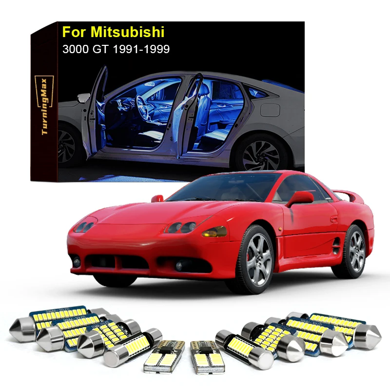 Canbus Interior Lighting Led Bulb Kit Pacchetto Per Mitsubishi 3000 Gt 1991-1999 Map Dome Trunk Lights Lampada Da Interno Accessori Per Auto