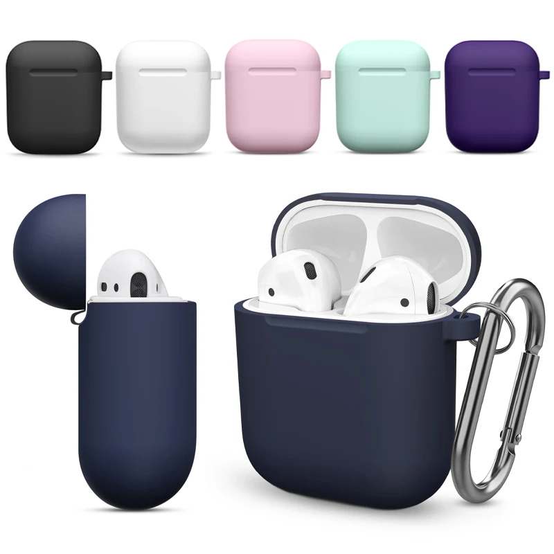 Custodia Protettiva In Silicone Per Apple Airpods 2/1 Accessori Per Auricolari Bluetooth Wireless Per Airpods 1/2 Cover Charging Box Bags