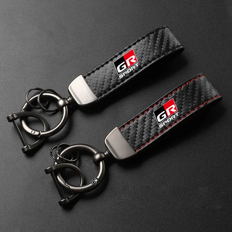 Car Keychain Horseshoe Buckle Jewelry For Toyota Gr Gazoo Racing Toyota Yaris Hilux Corolla Prius Car Keychain Accessories