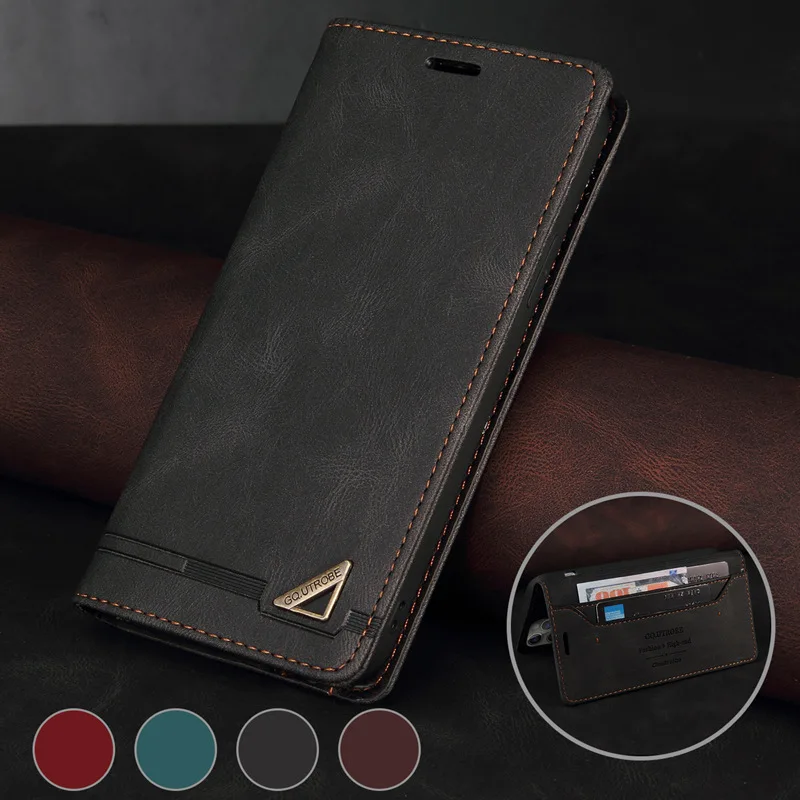Skin Feeling Anti-Theft Case For Samsung Galaxy S21 Mobile Phone Leather Case Galaxy S21Ultra/S20Plus/S10 Protective Cover