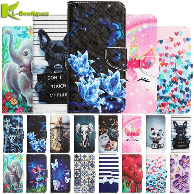 Portafoglio Flip Stand Custodia Per Telefono Per Samsung Galaxy S22 Ultra S20 S21 Plus S22 + S20Fe S21Ultra Custodie Dipinte Cat Dog Cover In Pelle