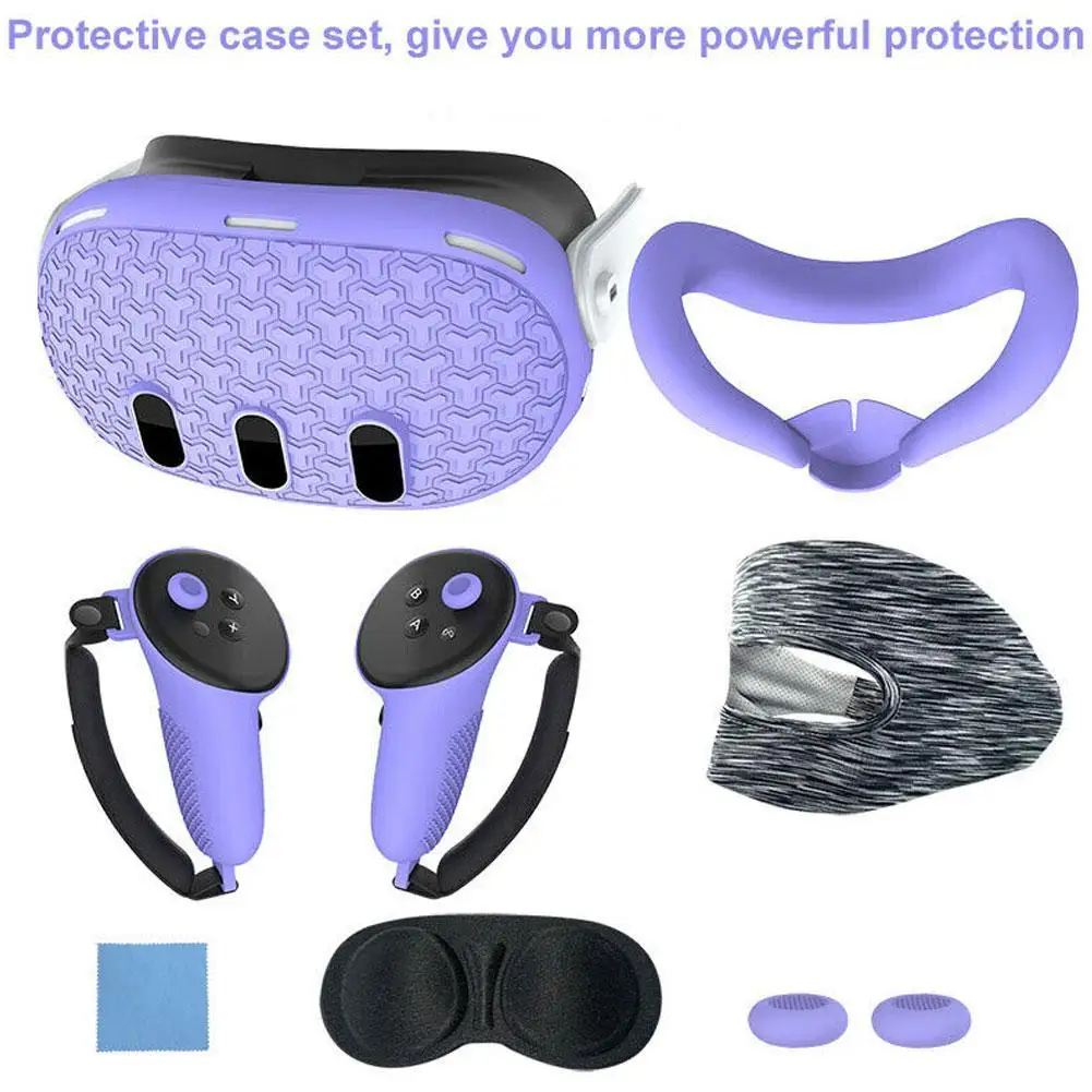 Copriobiettivo Protettivo Per Meta Quest 3 Sostituzione Nasello Anti-Perdita Accessori Vr Set Da 7 Pezzi Vr Shell Cover