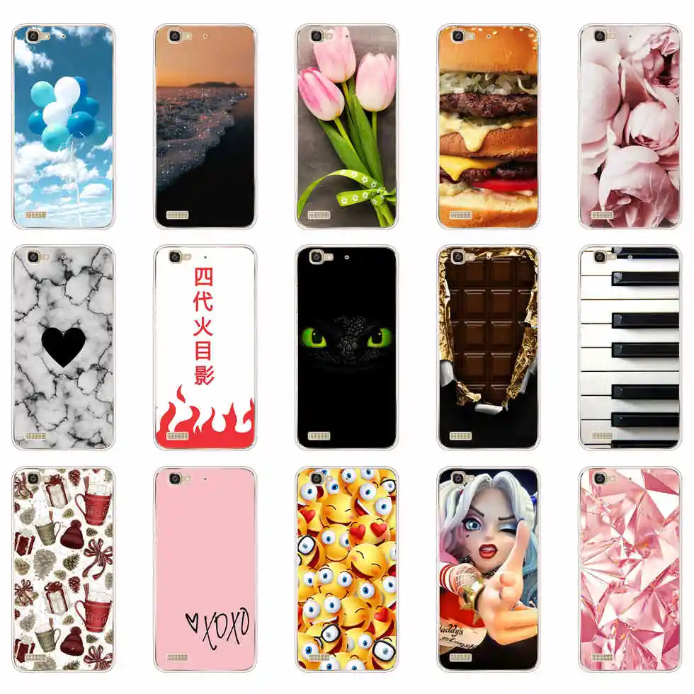 Cover In Silicone Tpu Funda Per Huawei Gr3 Senza Impronta Digitale Custodia Protettiva Per Telefono Posteriore Huawei Gr3 Da 5.0 Pollici