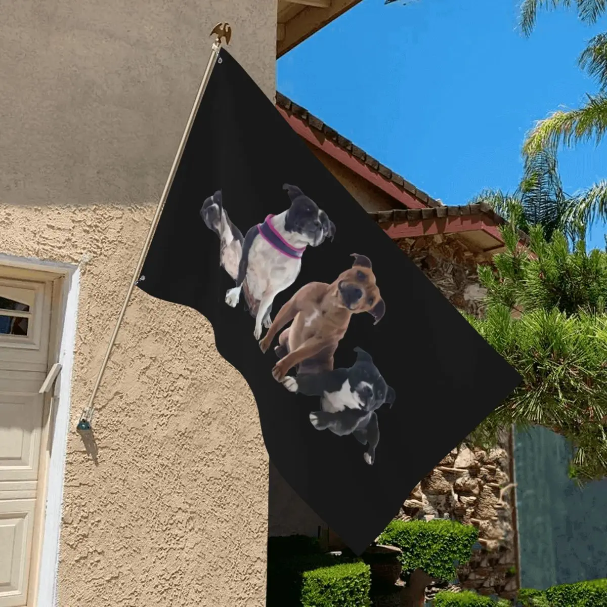 Stafter Bull Terriers Banner All'Aperto Inverno Autunno Giardino Bandiera Casa Bandiera Per La Decorazione Del Cortile All'Aperto Bandiera Della Decor