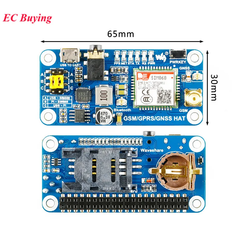 Modulo Scheda Di Espansione Di Sviluppo Gsm/Gprs/Gps Sim868 Per Arduino Raspberry Pi 4B Zero