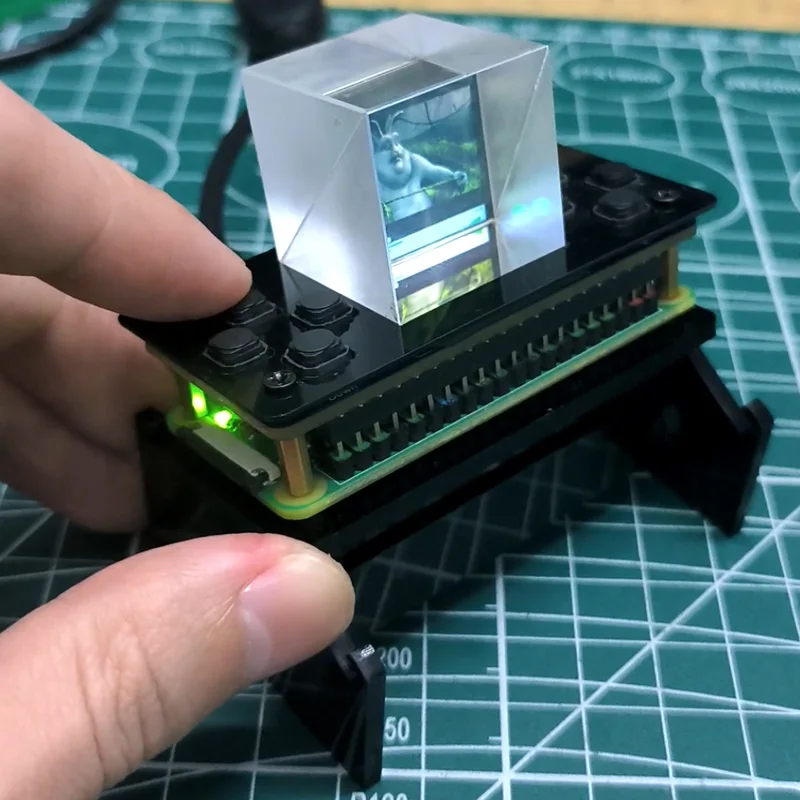 Raspberry Pi Lcd Display 3D Proiettore Olografico Trasparente Schermo Gioco Prisma Rifrattore Mini Tv Per Raspberry Pi Zero