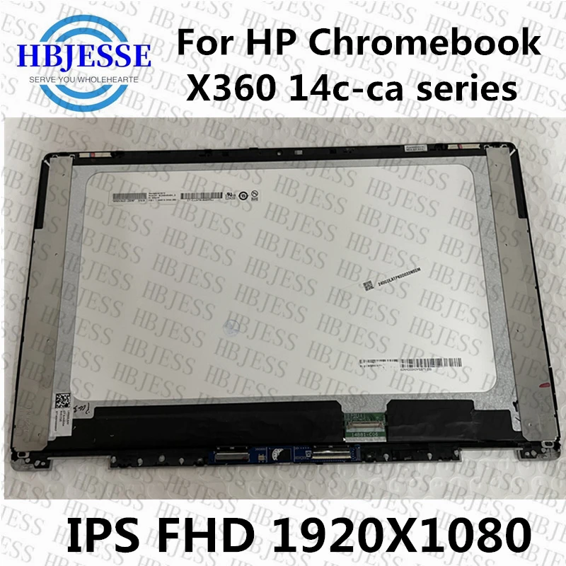 Gruppo Digitalizzatore Touchscreen Lcd 14''Fhd 1080P Con Cornice Per Chromebook Hp X360 14C-Ca 14C-Ca0053Dx 14C-Ca0259Ng 14C-Ca0259Ng