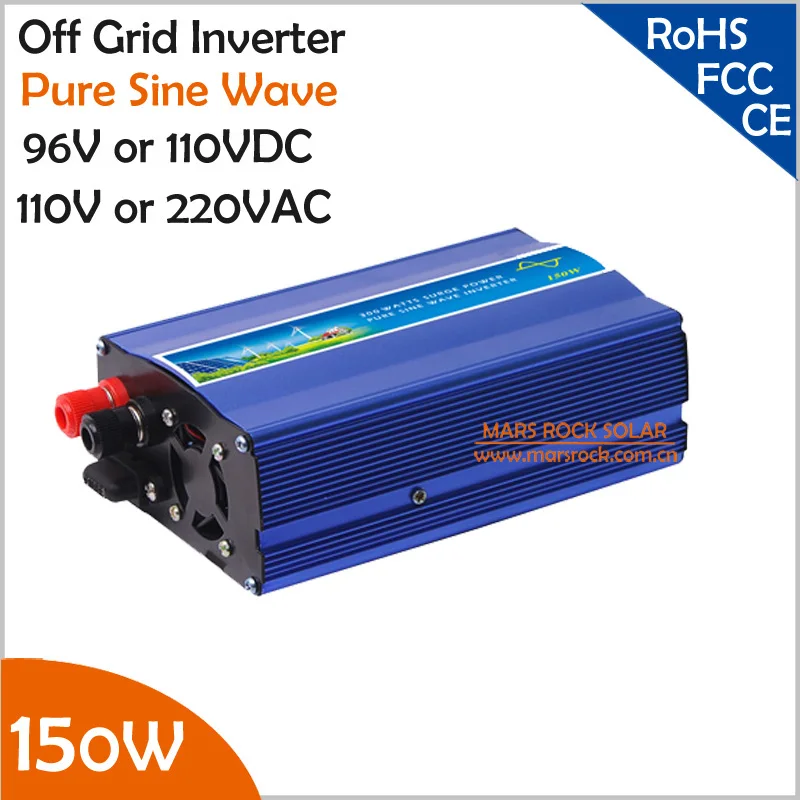 96 V/110 V Cc A Ca 110 V/220 V 150 W Inverter Onda Sinusoidale Pura, Piccolo Off Grid Inverter Con Ups Per Solare O Eolica Power System