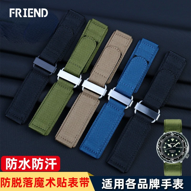 Per Seiko In Scatola Abalone Cinghia Breitling Bell & Ross Ispessito Cinturino In Nylon Br Gancio Anello Ispessito Uomini 22Mm 24Mm