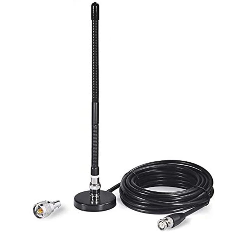 Antenna Cb Antenna 27Mhz Soft Whip Base Magnetica Connettore Bnc Pl259 Antenna Cb Per Cobra Midland 253 Maxon