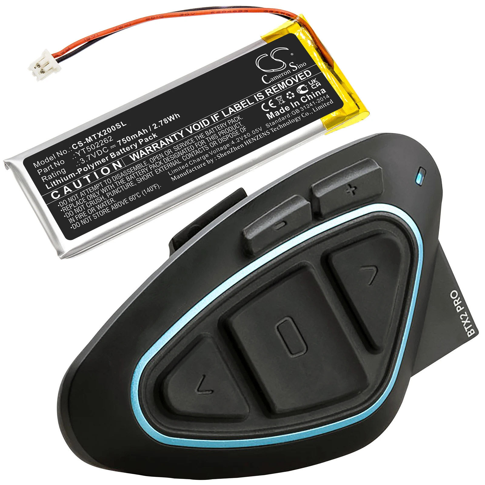 Batteria Cameron Sino 750Mah Per Midland Btx2 Pro Yt502262