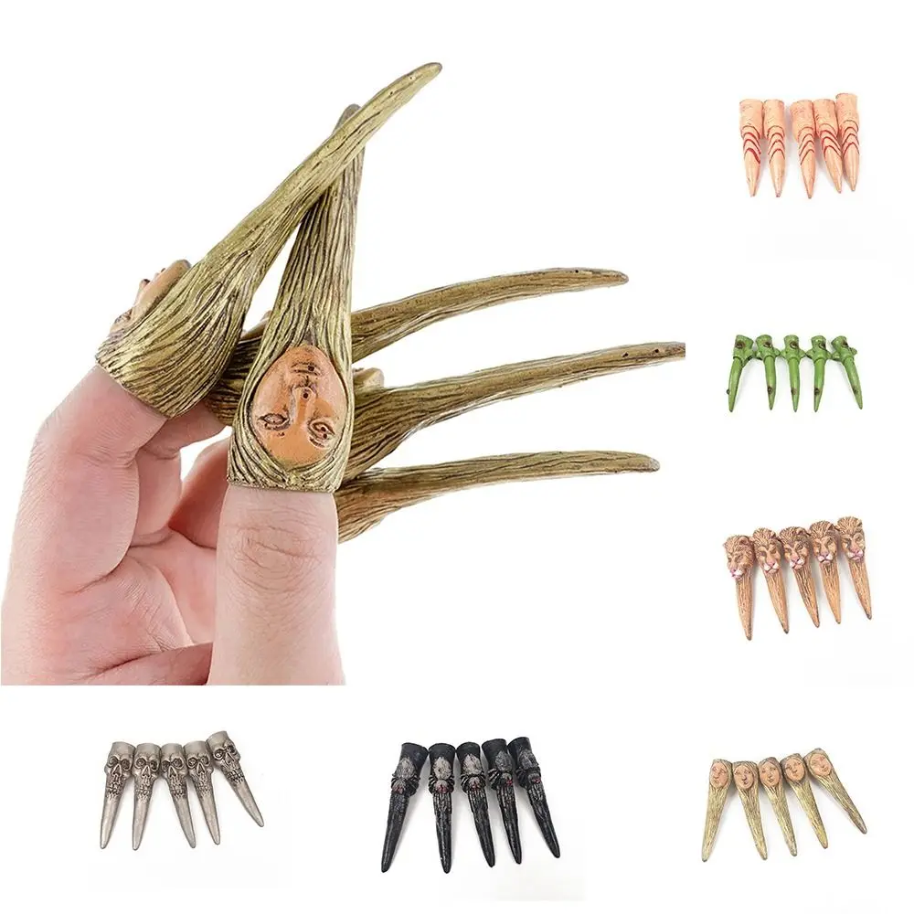 Ghost Zombie Witch Finger Cot Costume Puntelli Dita Finte Leone Halloween Finger Cover Latex Spider Festival Toys