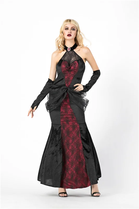 Halloween New Scary Ghost Bride Spider Costume Gioco Costume Bar Stage Vampire Devil Performance Costume