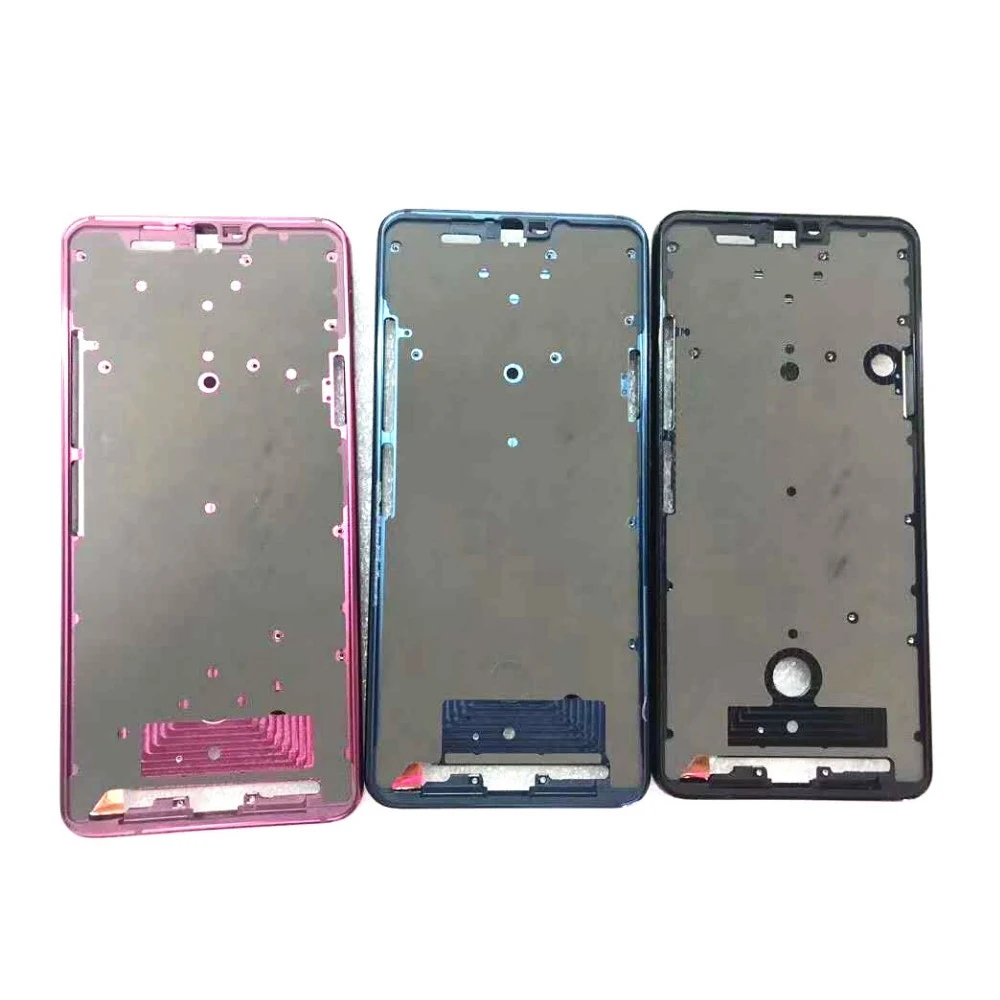 Per Lg G7 Thinq Lm-G710 G710N G710Vm G710 Sm-G710 Alloggiamento Anteriore Piastra Telaio Display Lcd Cornice Cornice Cornice Cornice Con Vassoio Sim