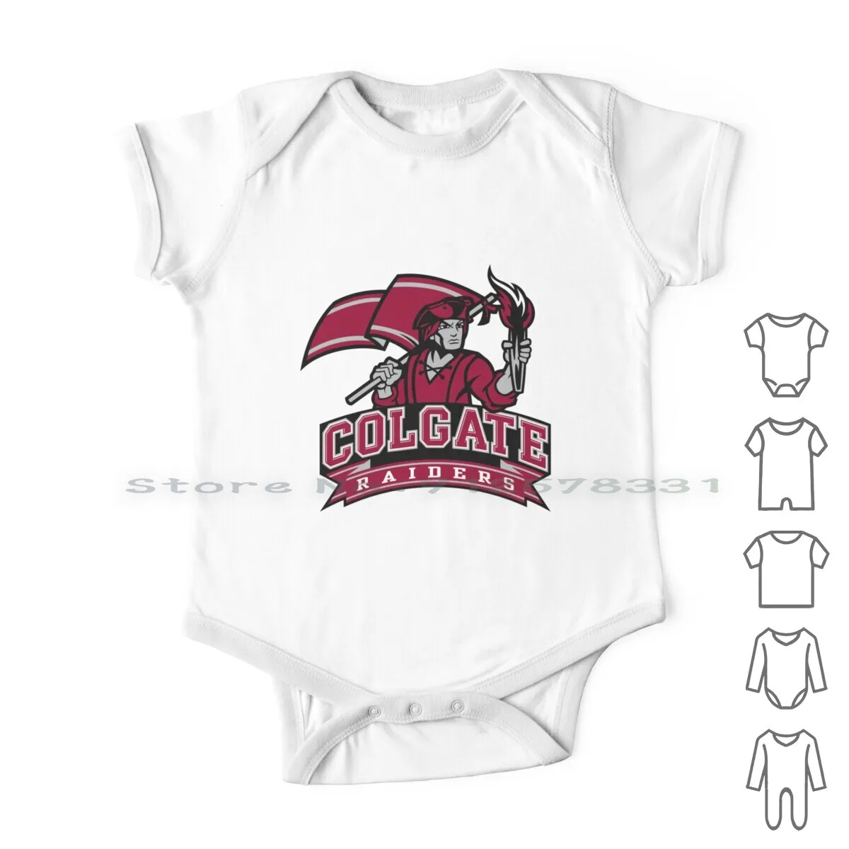 Colgate Raiders Vestiti Per Neonati Pagliaccetti Tute In Cotone Colgate Raiders Logo American Sports Collegiate Sports Team