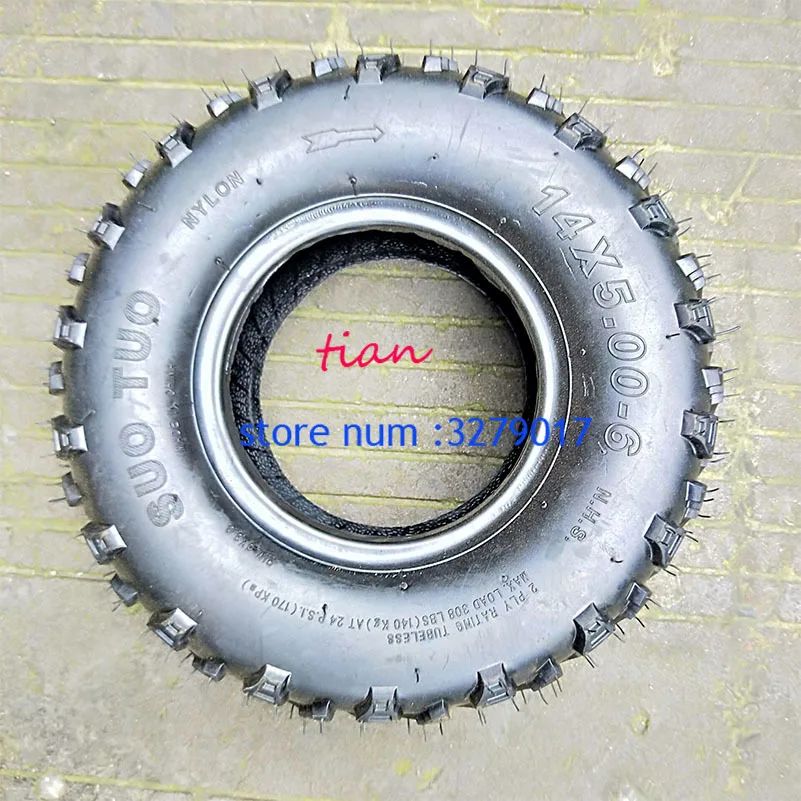 14X5.00-6 Pneumatico Tubeless Pneumatico Atv Quad Buggy Tosaerba Go-Kart Buggy Atv Parts Parti Smanart