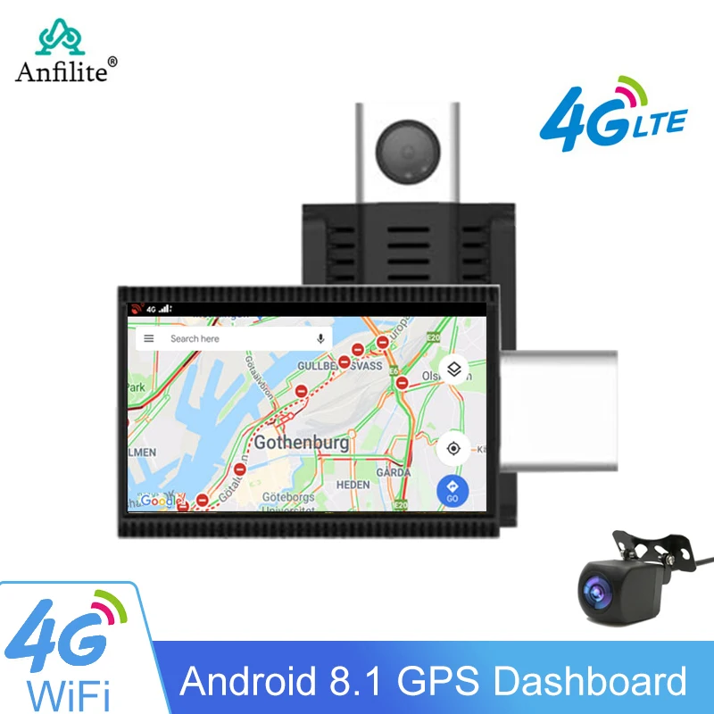 Ultimo Videoregistratore Da 3 Pollici 4G Dash Cam Dashboard Wifi Bluetooth Android Gps Adas Car Dvr 24H Park Monitor