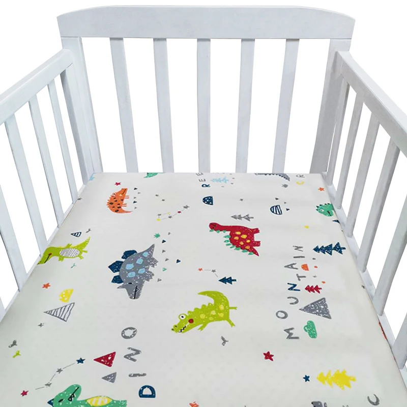Lenzuolo Per Lettino Con Angoli Per Neonato S120 * 70 Cm Lenzuolo Con Stampa Di Cartoni Animati Coprimaterassi Per Neonati Unisex