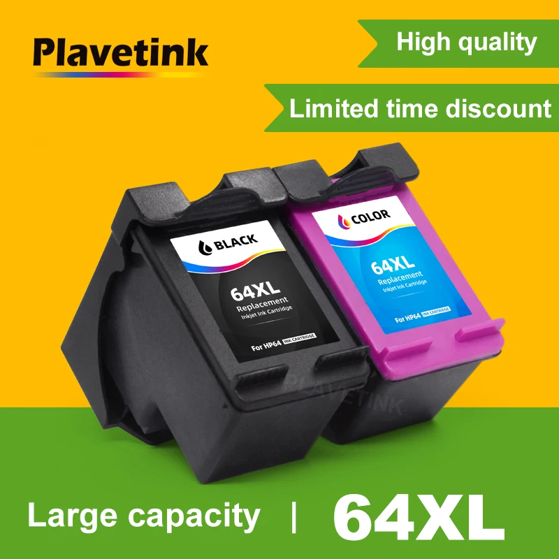 Sostituzione Plastetink Per Cartuccia D'Inchiostro Hp 64 Xl 64Xl Compatibile Envy Photo 7120 7130 7800 7820 7822 7830 7855 7858 7864