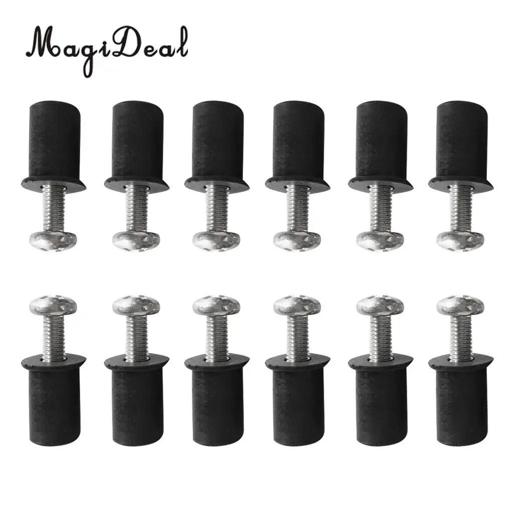 Magideal 12 Piece Marine M4/5/6 Gomma Ben Nuts Kit Viti In Acciaio Inox Per Kayak Canoa Barca Parabrezza Gommone Accessori