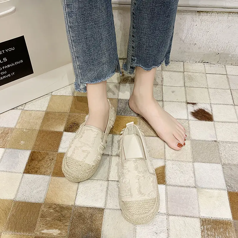 Calzature Da Donna Espadrillas Scarpe Da Donna Con Punta Tonda Mocassini Bianchi Spedizione Gratuita E Prezzo Basso Nuovo In Scarpe Coreane A Buon Mer