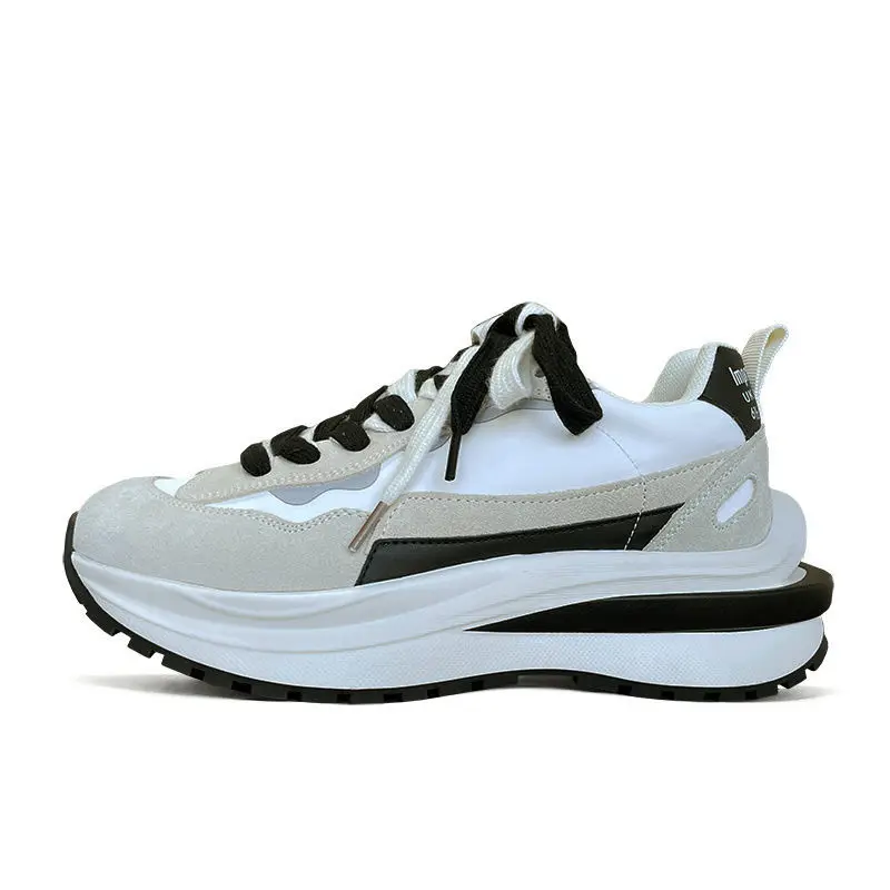 Sneakers Con Plateau Off Black White Buckle Air Mesh Designer Trainers Fondo Spesso Chunky Sneakers Da Donna Scarpe Casual Vulcanizzate