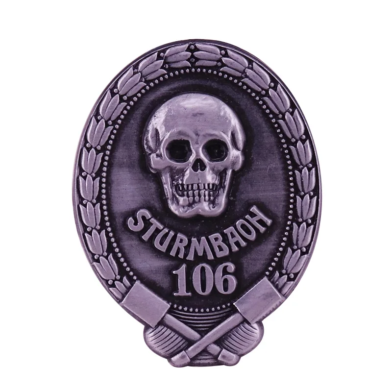 Stumbaon 106 Totenkopf Badge German War Militaria Spilla Spille Allied Militaria Awards