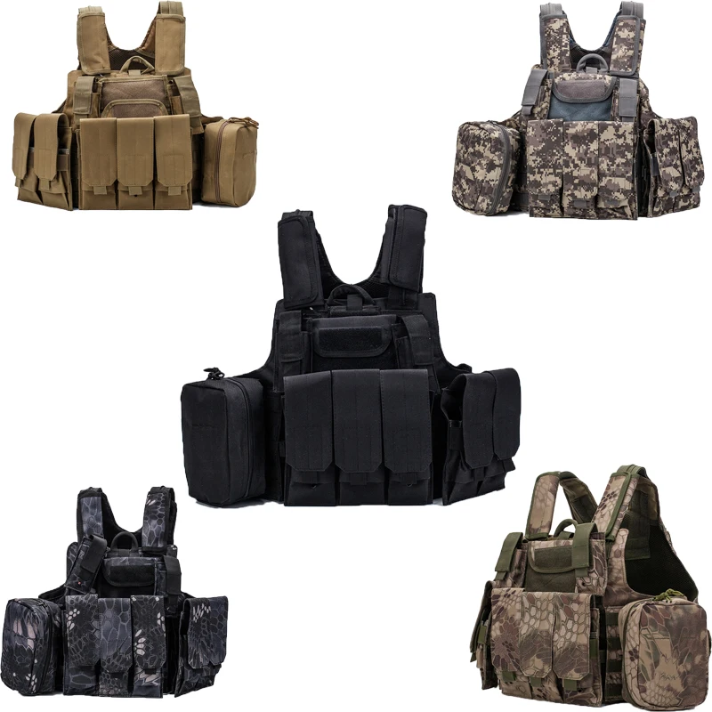 Army Outdoor Militaria Ciras Gilet Gilet Tattico All'Aperto Camouflage Maglia Armatura Portante Del Piatto Sciopero Formazione Uniforme Da Combattimen