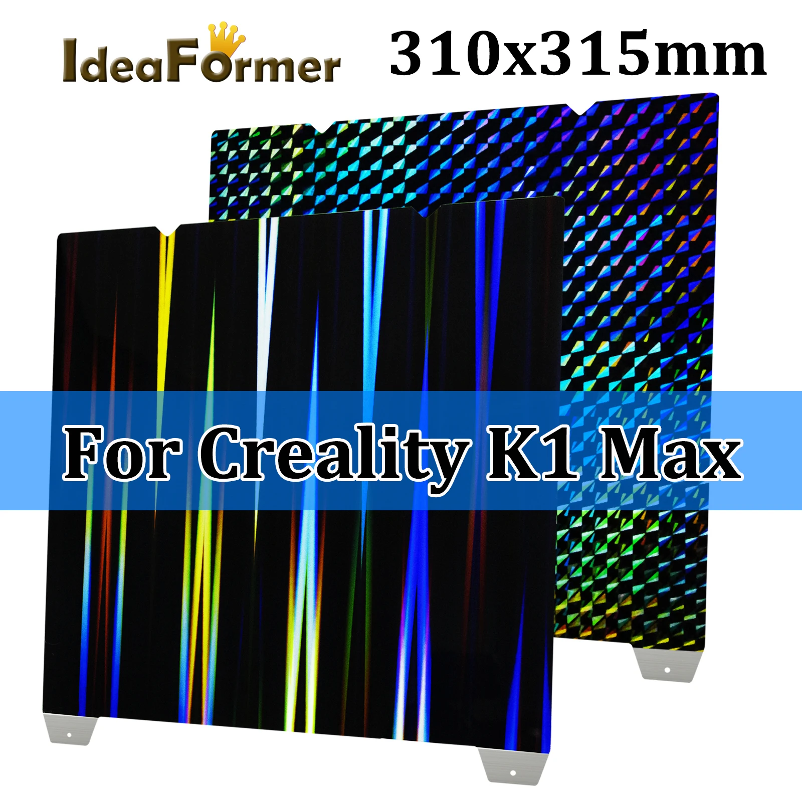 Ideaformer Per Creality K1 Max Build Plate 310X315Mm H1H Light Beam H1H Phantom 310X315 Double Sided Pey Lamiera Di Acciaio Per Molle