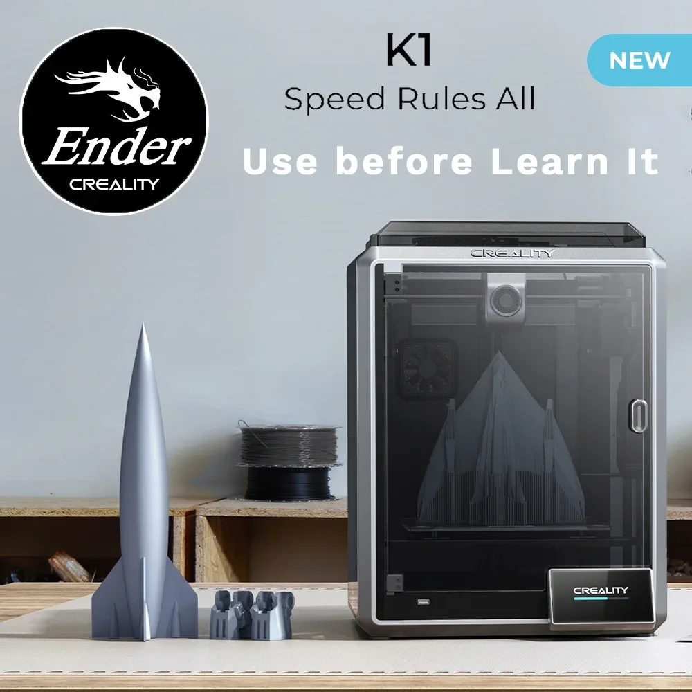 Creality K1 Speedy 3D Printer 600 Mm/S Stampa Ad Alta Velocità Livellamento Automatico Estrusore A Trasmissione Diretta A Doppia Marcia 32Mm Chide/S M