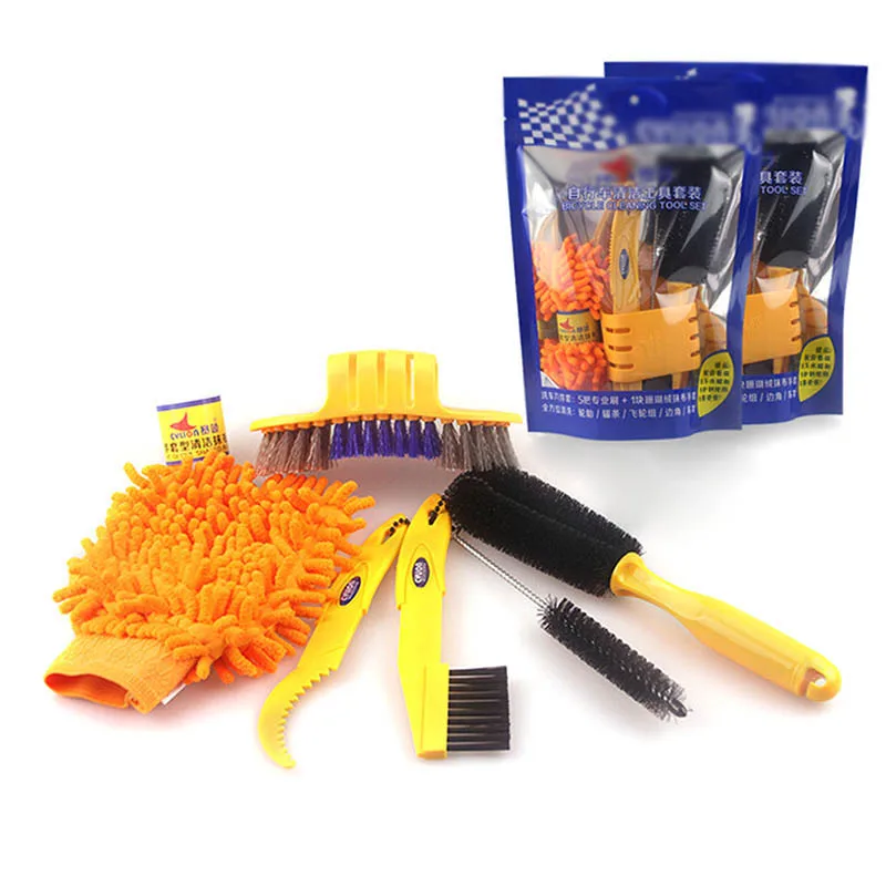Catena Della Bicicletta Cleaner Set Scrubber Spazzole Per La Pulizia Di Strumenti Di Kit Di Accessori Per Biciclette Spazzola Catena Moto Czyszczenie 